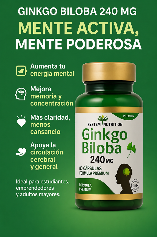 💚 GINKGO BILOBA 240 MG — SYSTEM NUTRITI